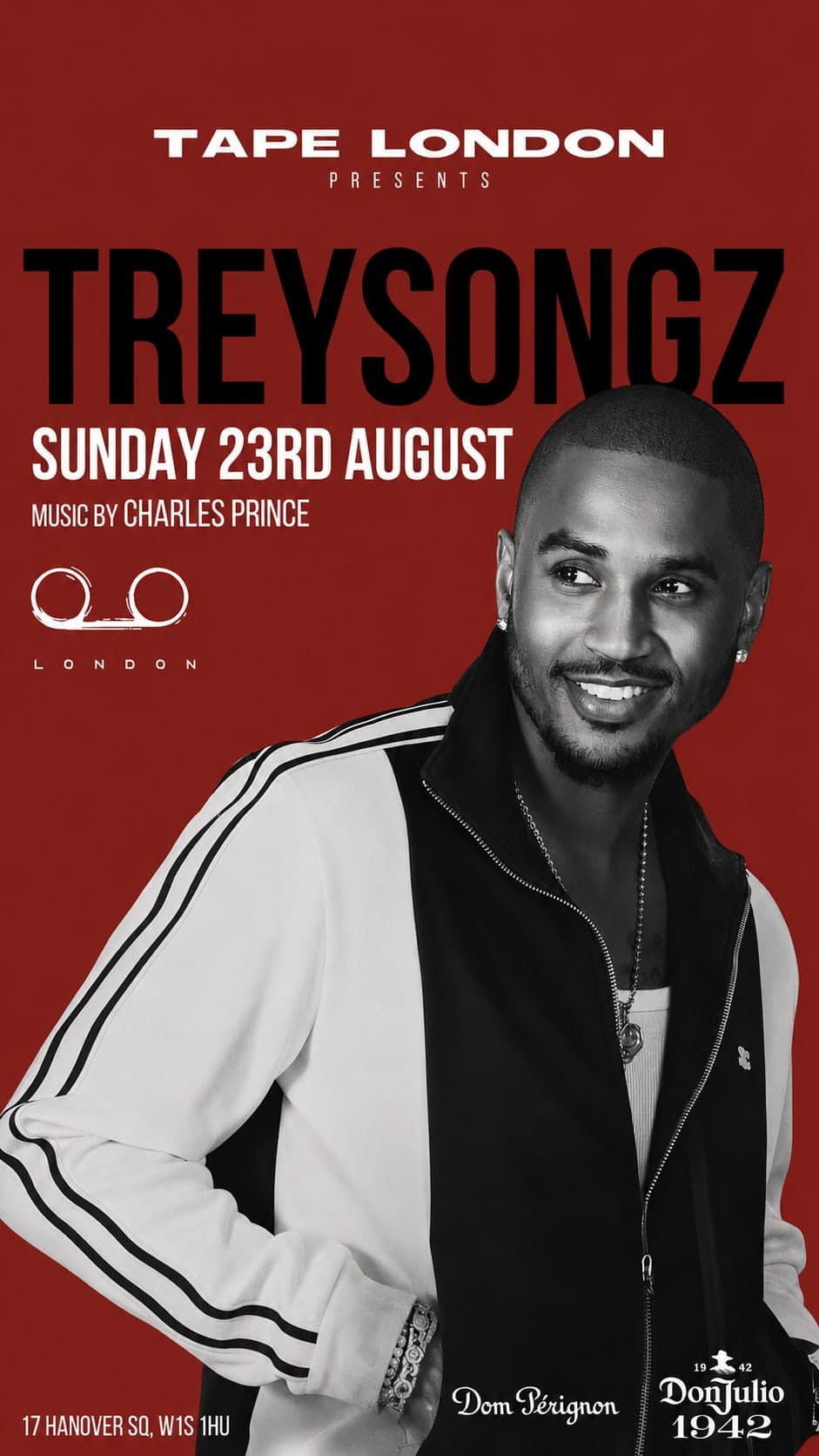 Trey Songz live at Tape London, Sunday 23 August 2026