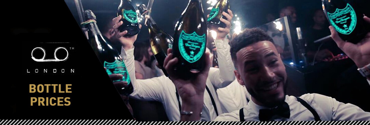 Drinks and Bottle Prices Menu for Tape Club London Night Guide