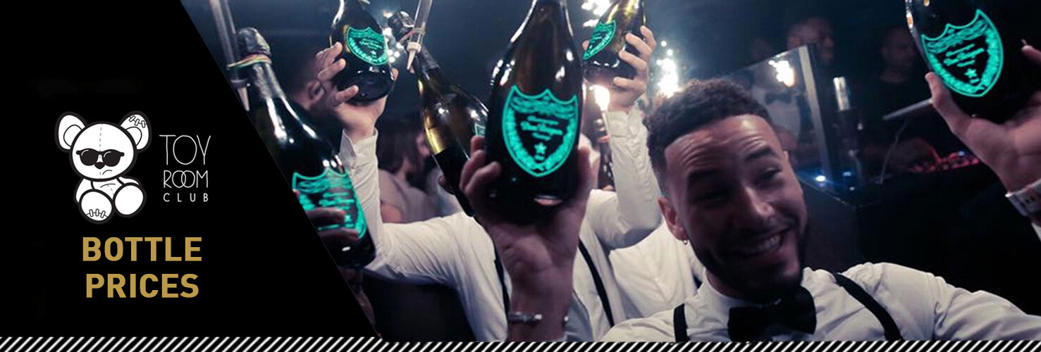 Drinks and Bottle Prices Menu for Toy Room Club