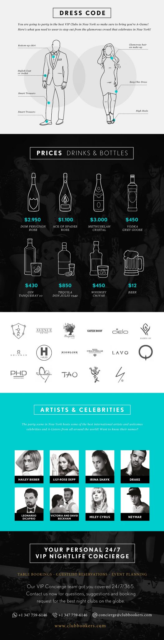 Infographics for the Best Night Clubs in New York City - 2